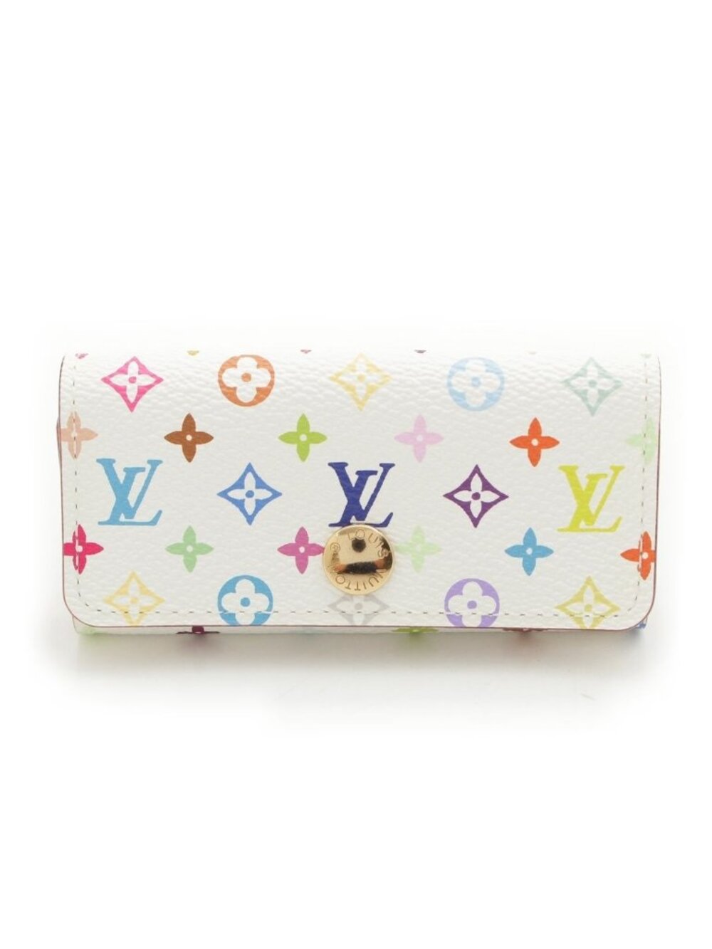 Louis Vuitton Multicles 4 Monogram Multicolor Key Case Blanc White Key Holder